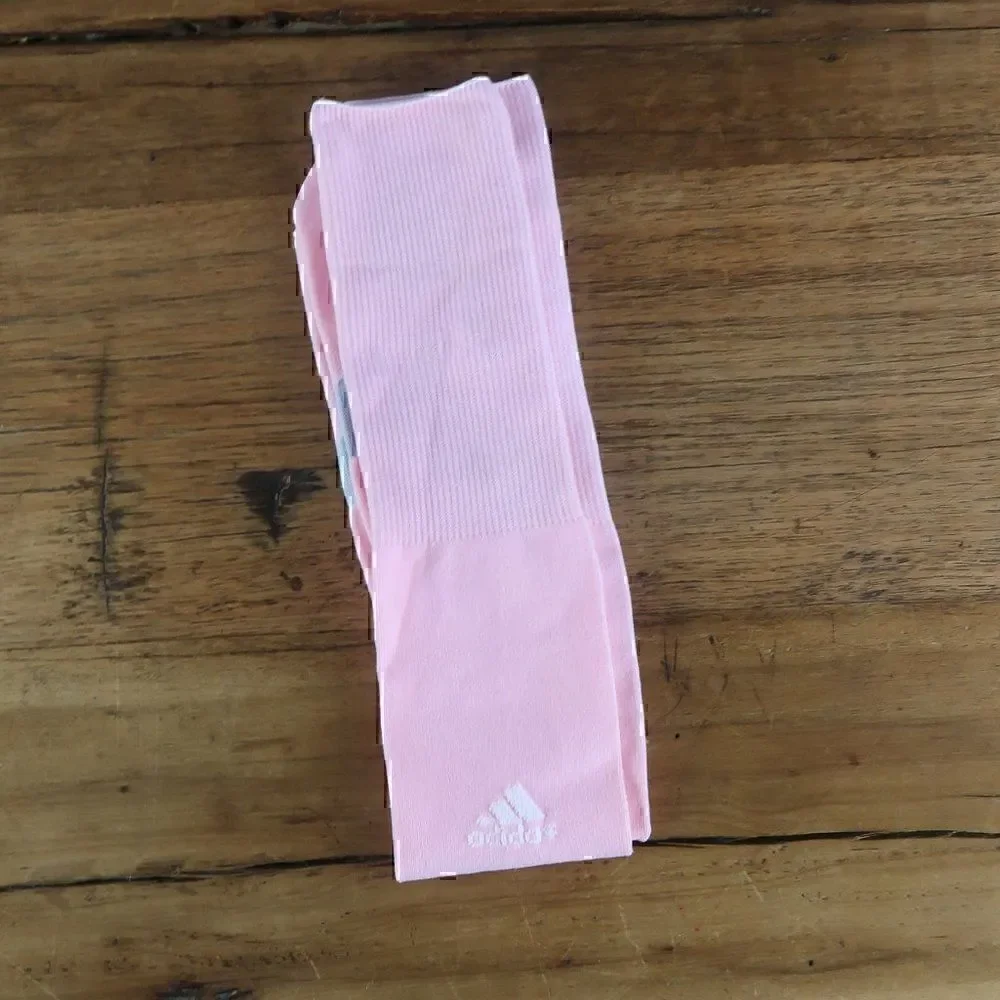 ADIDAS PINK KNEE SOCKS FOR SOCCER POWERLIFTING SIZE 5-9 SHOE SIZE SMALL NWOT